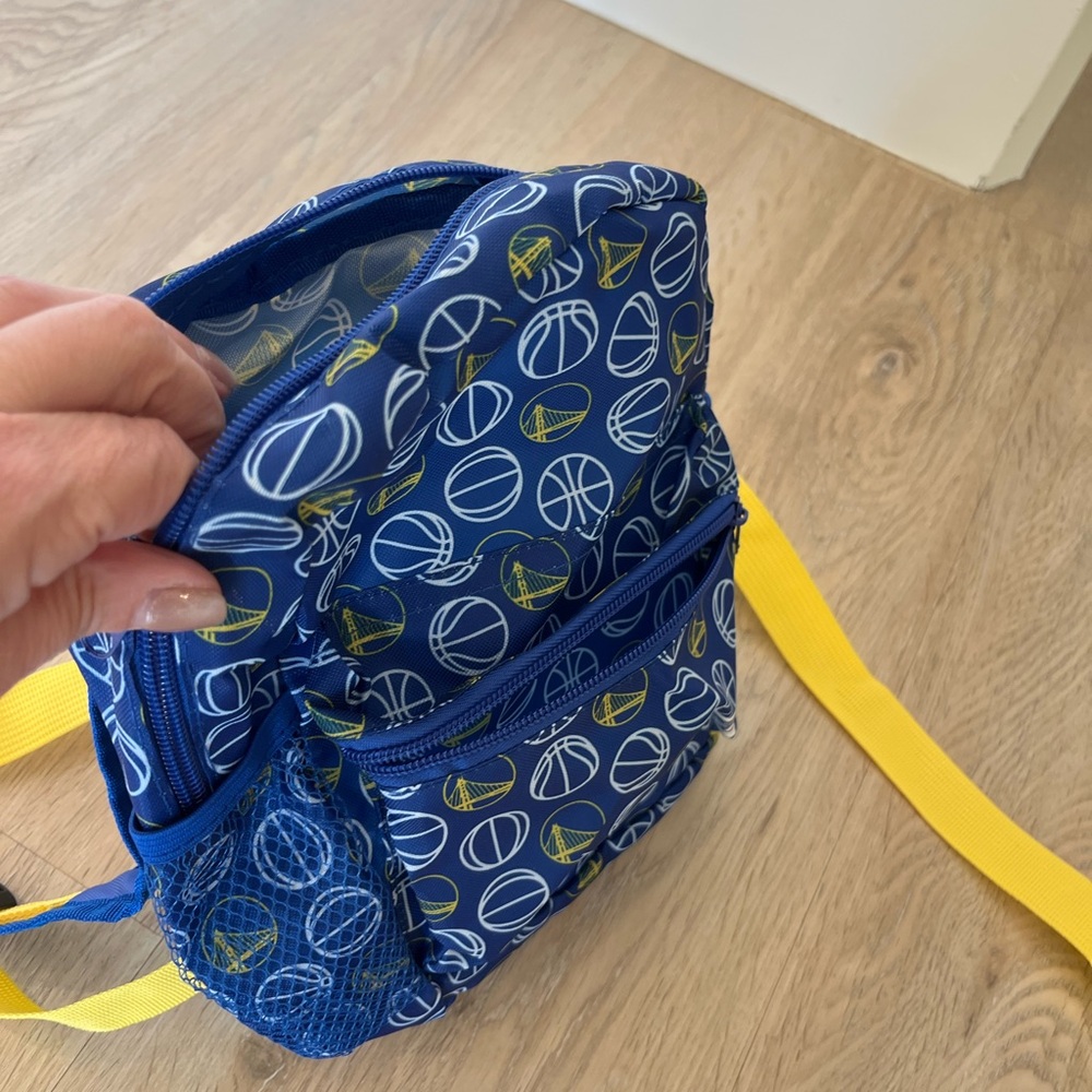 Warriors Basketball Print Mini Backpack